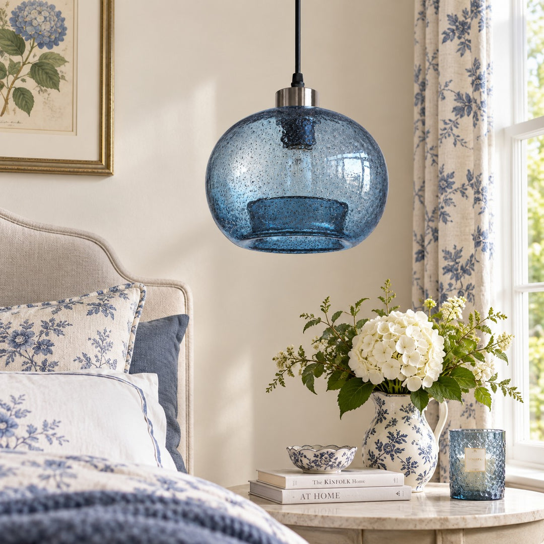 Modern Rustic Glass Pendant Light for Dining Room