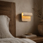 Bild in Gallery-Viewer laden, Travertine wall light near headboard