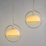 Load image into Gallery viewer, Rounded Glass Chrome Swag Pendant Light
