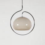 Load image into Gallery viewer, Rounded Glass Chrome Swag Pendant Light