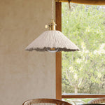 Bild in Gallery-Viewer laden, Textured Cement Gold Plug-In Swag Pendant