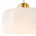 Load image into Gallery viewer, Close view of the scalloped glass shade detail