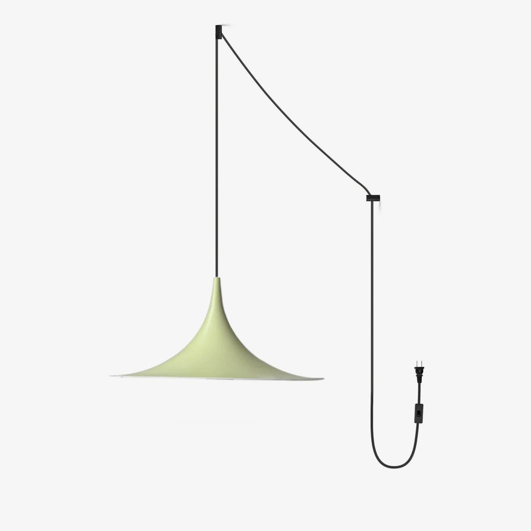 Arch-Shaped Aluminum Plug-In Pendant Light