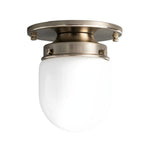 Cargar imagen en el visor de la Galería, Opalume Glass Flush Mount Ceiling and Wall Light - Art Deco Small Globe Fixture
