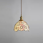 Bild in Gallery-Viewer laden, Brass Stained Glass Plug-In Pendant