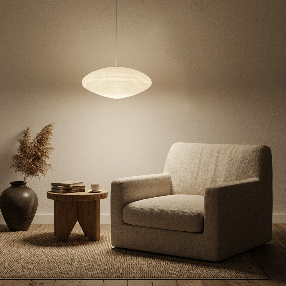 Mulberry Paper Plug-In Pendant Light
