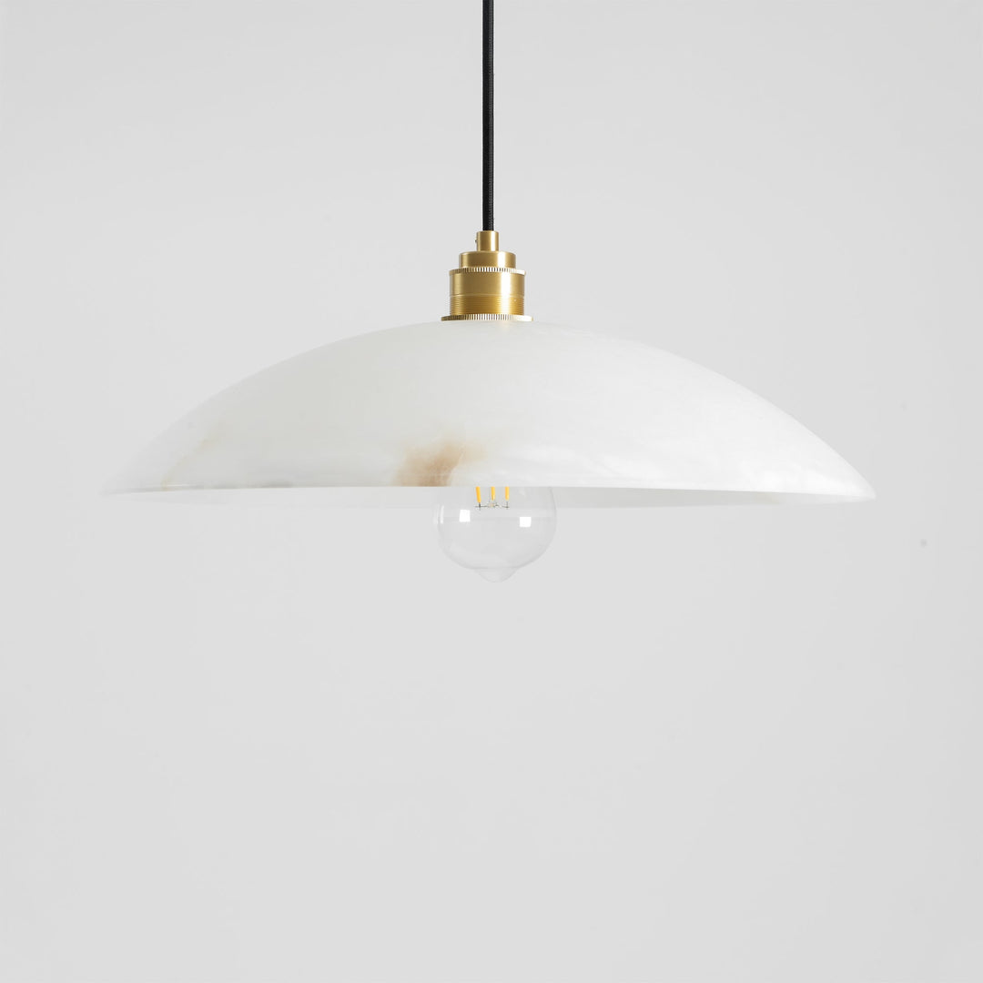Natural Stone Plug-In Swag Pendant Light
