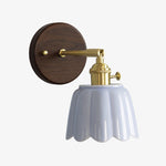 Load image into Gallery viewer, Misty Purple Walnut Wood Style A ceramic wall lamp