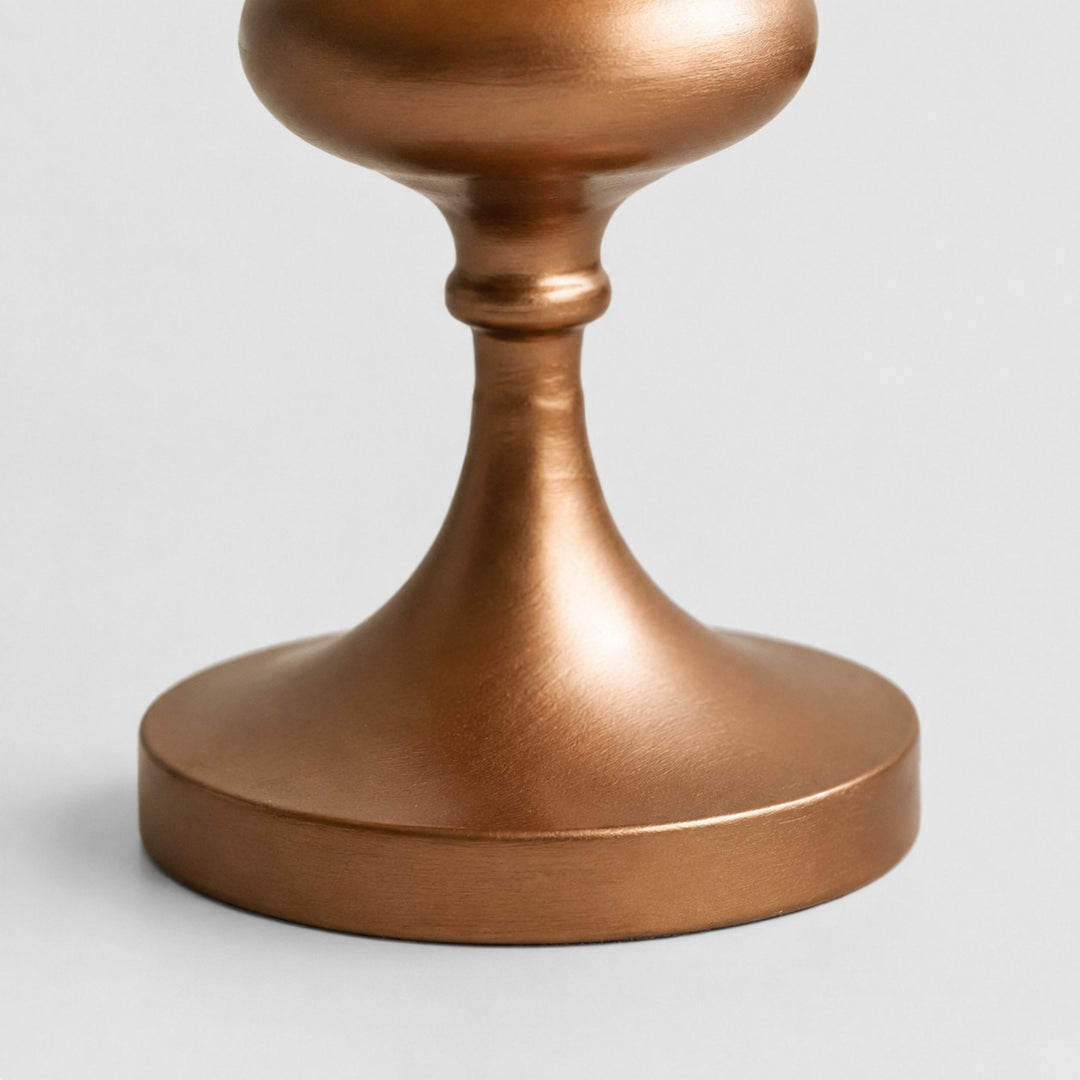 Coffee brown table lamp base detail