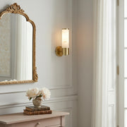 Lampe Murale Moderne Nexorae en Albâtre Sculpturale Design Vertical pour Salon Chambre Couloir