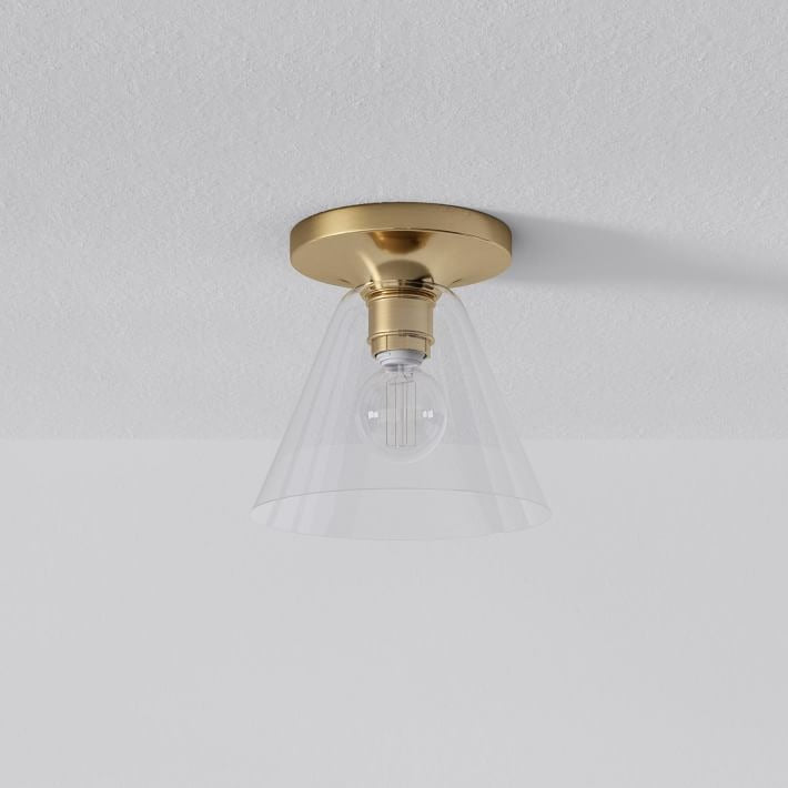 Lámpara de techo Conica Cone Flush Mount: lámpara de techo de cristal para espacios modernos