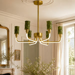 Charger l'image dans la visionneuse de galerie, Green Jade Candle-Arm Chandelier