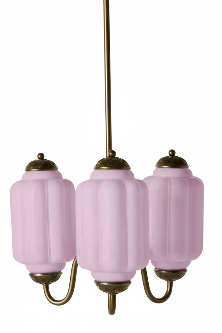 Lámpara colgante Eloise de vidrio lechoso festoneado de inspiración vintage: lámpara de acento moderna para cocina y dormitorio.