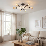 Cargar imagen en el visor de la Galería, Lámpara de Techo Semiempotrada Contemporánea Nordivela - Elegante Luminaria de Metal con Múltiples Brazos para Interiores del Hogar