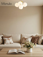 Load image into Gallery viewer, Glass Globe Flush Mount Light - Elegant Modern 5 Globe Ceiling Light
