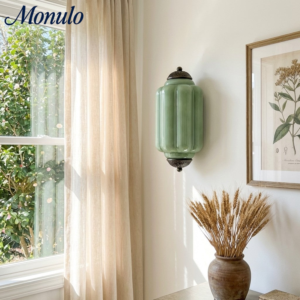 Applique murale vintage en verre laiteux festonné Eloise - Éclairage d'appoint moderne pour salle de bain et chambre