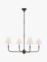 Load image into Gallery viewer, Sleek Chandelier Featuring Layered Linear Silhouette
