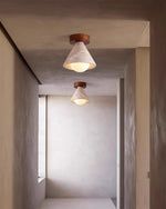 Bild in der Galerieansicht laden, Creme Stil Eingang Gelb Travertin Walnuss Deckenlampe
