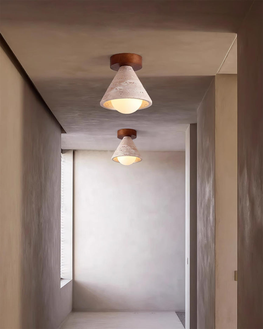 Creme Stil Eingang Gelb Travertin Walnuss Deckenlampe
