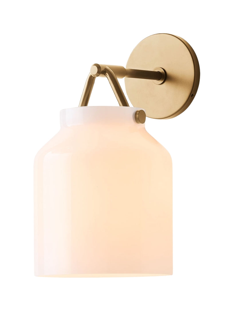 Stairway Wall Sconce – Minimalist Wall Lamp In Vintage Gold And Black Metal