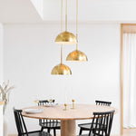 Load image into Gallery viewer, Parvion 3 Light Dome Chandelier - Modern Metal Chandelier For Dining
