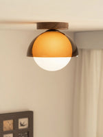 Load image into Gallery viewer, Sunset Ceiling Light – Vintage Walnut Design For Hallway or Entryway - AFTERGLOW A1
