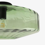 Cargar imagen en el visor de la Galería, Lámpara de techo empotrada de vidrio ondulado multicolor vintage Verdoma - Lámpara de techo decorativa retro para cocina o pasillo