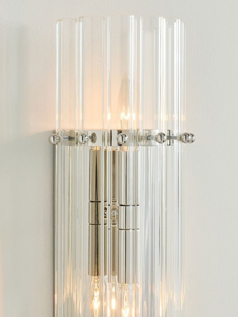 Lumora Crystal Up Down Wall Light – Double Wall Sconce for Bedroom