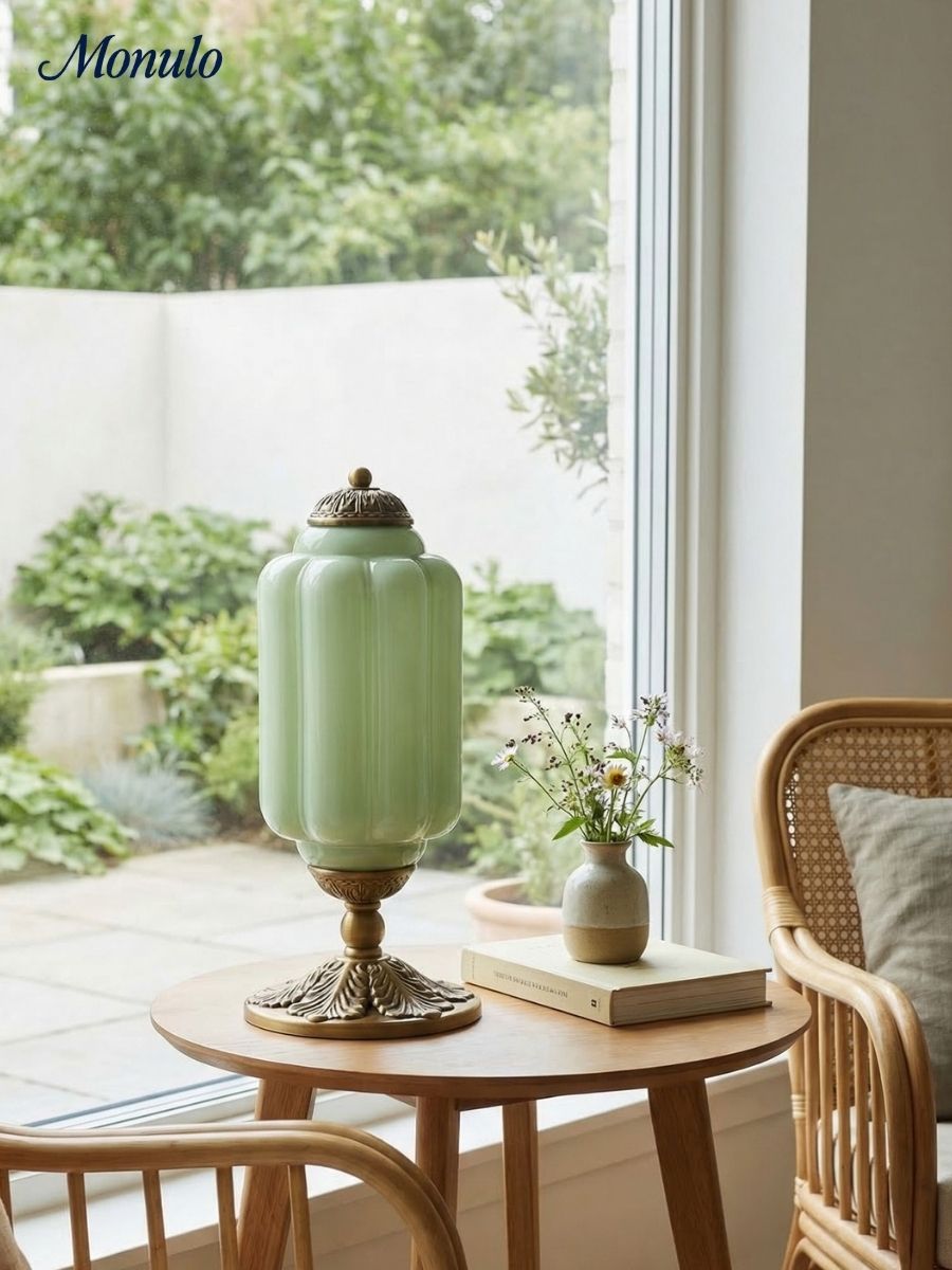 Vintage Glas Eloise Tischlampe