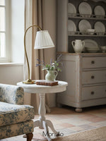 Load image into Gallery viewer, Luvora Fabric Drum Table Lamp - Pleated Shade Retro Design For Bedroom
