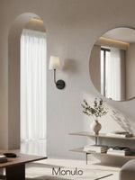 Load image into Gallery viewer, American Industrial Style Vintage Brass Fabric Wall Sconce
