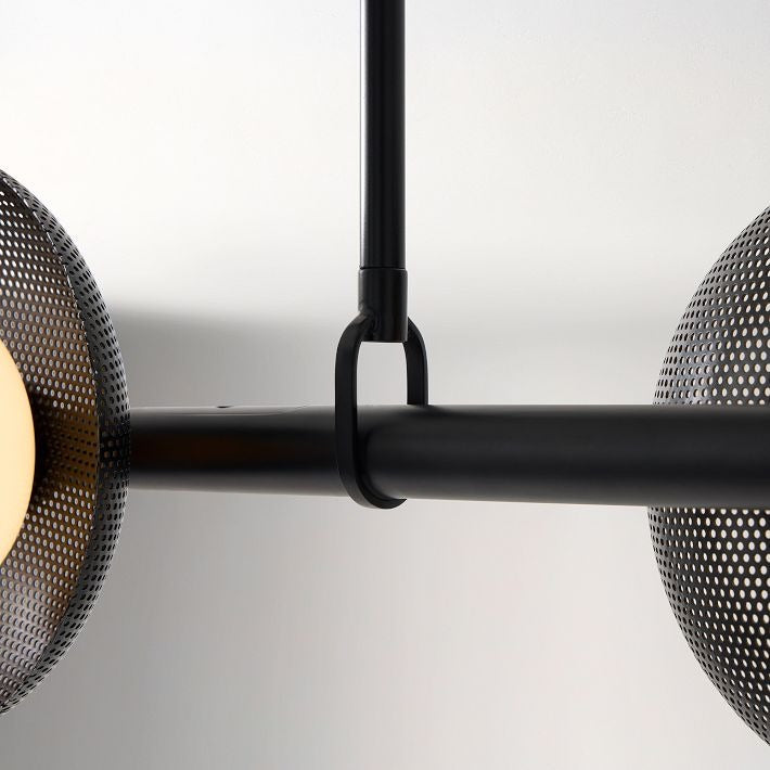 Lámpara de araña lineal Elorina de 6 luces - Lámpara de metal moderna - Iluminación para comedor