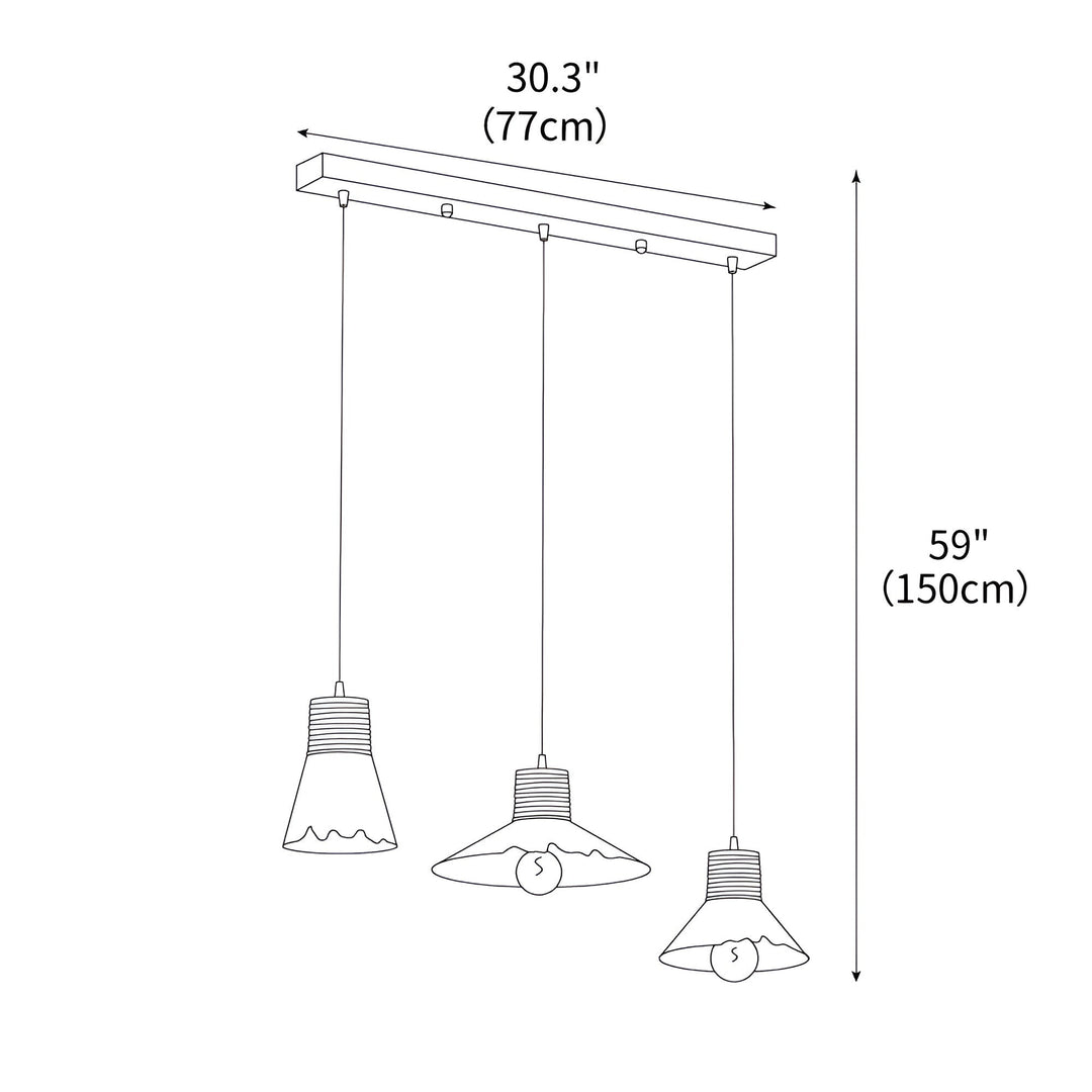 Nordische Hanfseil Glas Pendelleuchte