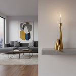 Load image into Gallery viewer, Kickra Modern Designer Candle Holder with Gold Leg-Inspired Base U22
