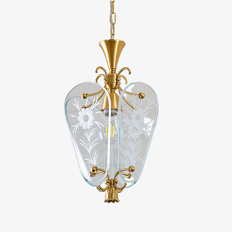 Suspension Kerise à abat-jour en verre élégant - Lumière d'ambiance design pour espaces ouverts ou salons