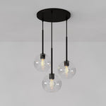 Cargar imagen en el visor de la Galería, Lámpara de araña minimalista de cristal Selvion: luminaria escultural de vidrio artesanal
