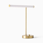 Cargar imagen en el visor de la Galería, Lámpara de mesa LED USB moderna Voro: elegante iluminación de escritorio y mesita de noche de metal
