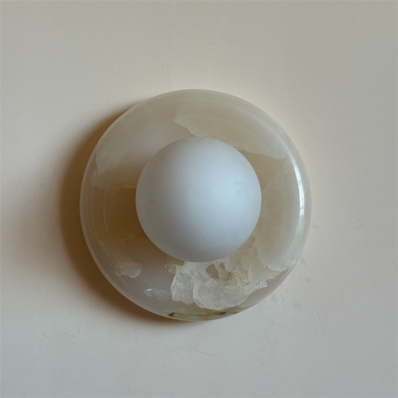 Applique Orli en jade blanc