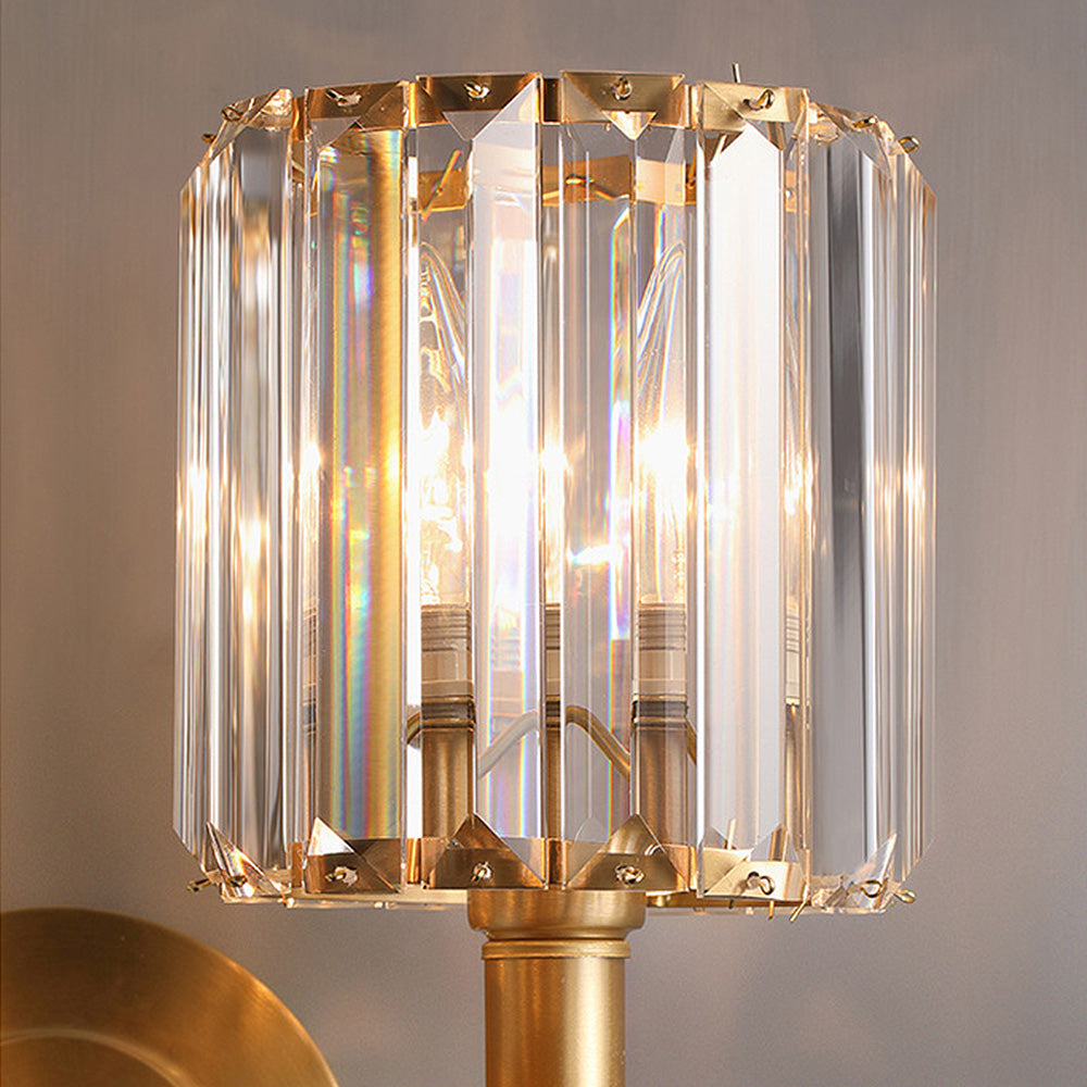 Lámpara de pared de cristal de lujo vintage