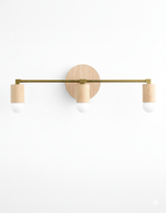 Charger l&#39;image dans la visionneuse de galerie, Mobilux Line Wood and Vanity Light - Bohemian Bathroom Lighting Fixture
