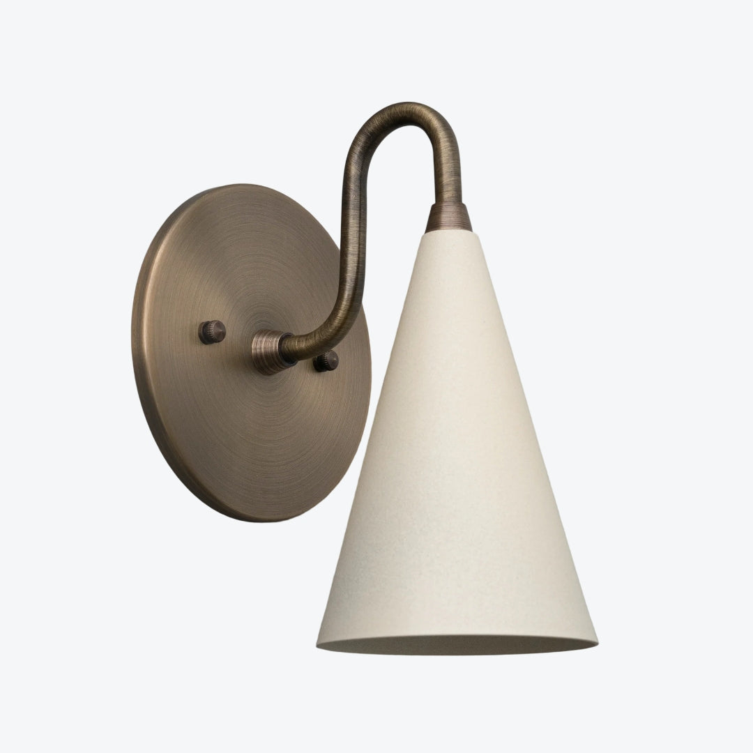 Curved Metal Shade Sconce Vintage Style Wall Light - Entryway Stairwell Lighting