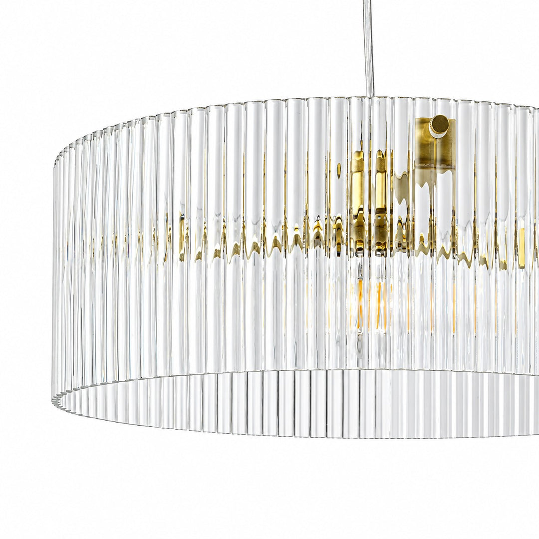 Ribbed glass shade detail