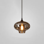 Bild in Gallery-Viewer laden, Smoky Gray Hand-Blown Glass Plug-In Pendant