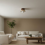 Load image into Gallery viewer, Travira Ceiling Light Textured Bowl Design Flush Mount Ceiling Lamp – Organic Style for Living Rooms