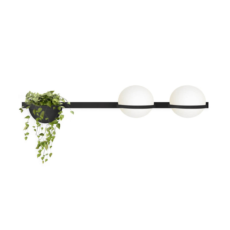 Applique murale minimaliste à abat-jour globe pour espaces intérieurs et extérieurs