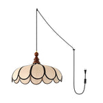 Bild in Gallery-Viewer laden, Scalloped Abaca Woven Plug-In Swag Pendant
