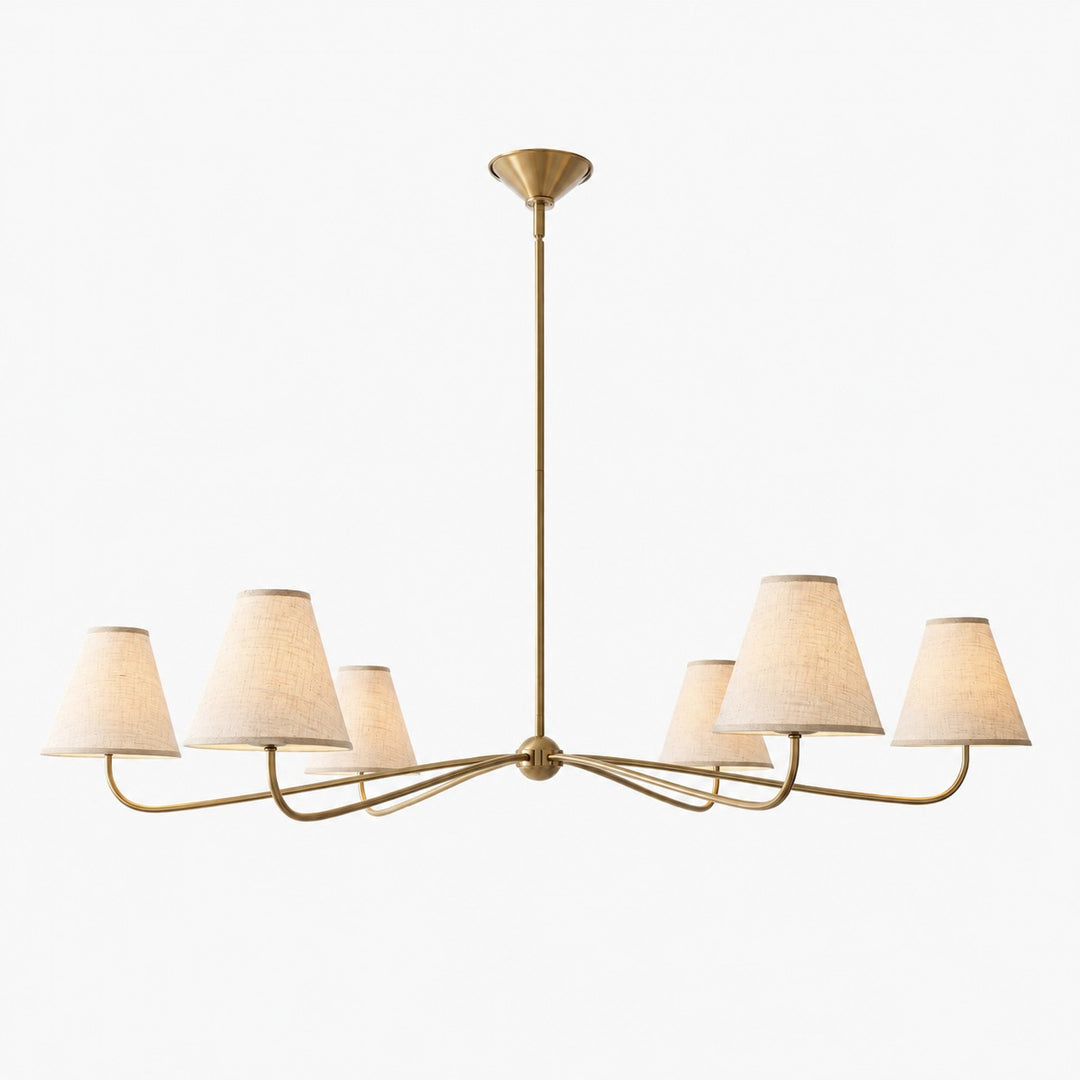 Fibura Modern Fabric or Pleated Shade Chandelier for Traditional Dining Room