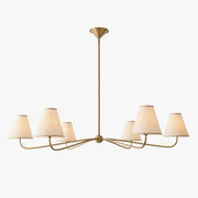 Fibura Modern Fabric or Pleated Shade Chandelier for Traditional Dining Room