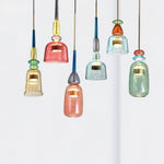 Charger l&#39;image dans la visionneuse de galerie, Suspension en verre soufflé à la main - Fer bonbon coloré, couleurs mélangées, pour l&#39;intérieur
