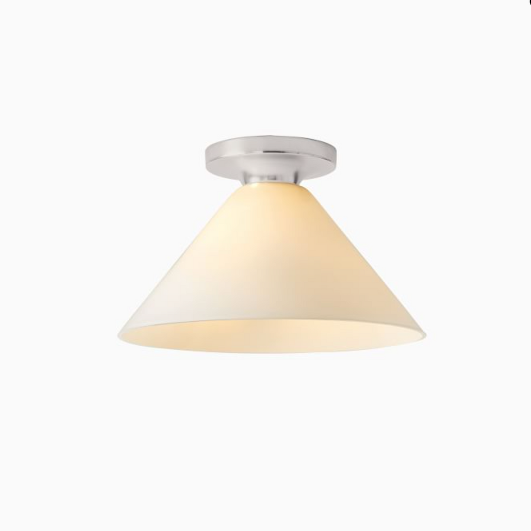 Lámpara de techo Conica Cone Flush Mount: lámpara de techo de cristal para espacios modernos